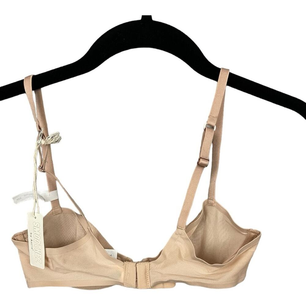 Aerie SMOOTHEZ Mesh Unlined Bra in Sands 32B NWT - Picture 6 of 9